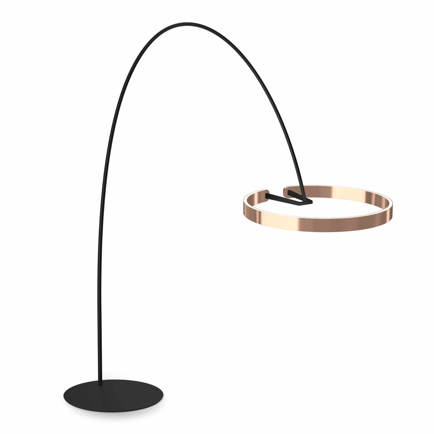 Mito Largo LED Bogenleuchte, Kopf / Body rose gold/schwarz matt Mito Largo LED Bogenleuchte, Kopf / Body rose gold/schwarz matt von Occhio