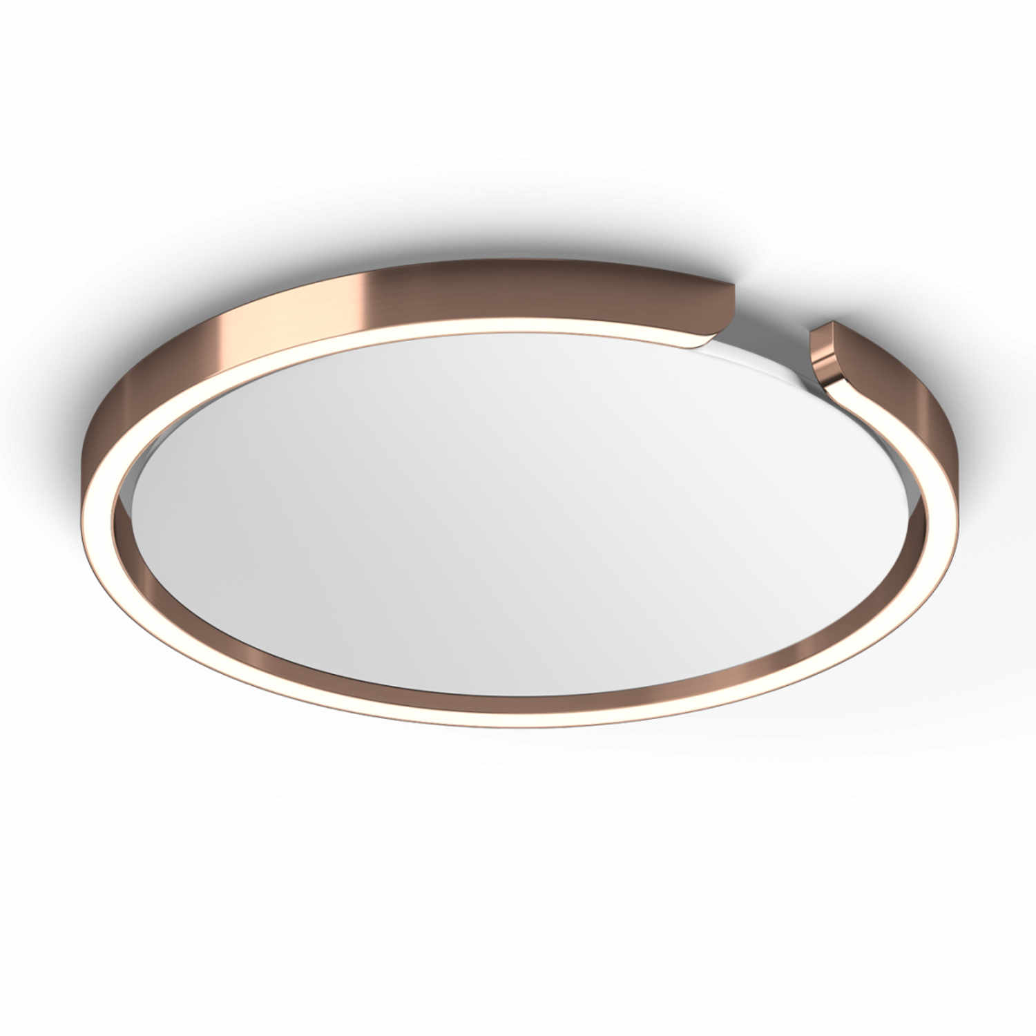 Mito Soffitto Up LED Decken-/Wandleuchte, Grösse d. 40 cm, Farbe rose gold von Occhio