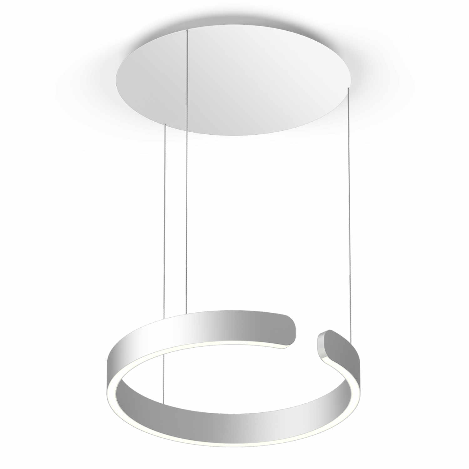 Mito Sospeso Up LED Pendelleuchte, Grösse d. 40 cm, Farbe silber matt, Kabellänge fix Mito Sospeso Up LED Pendelleuchte, Grösse d. 40 cm, Farbe silber matt, Kabellänge fix von Occhio