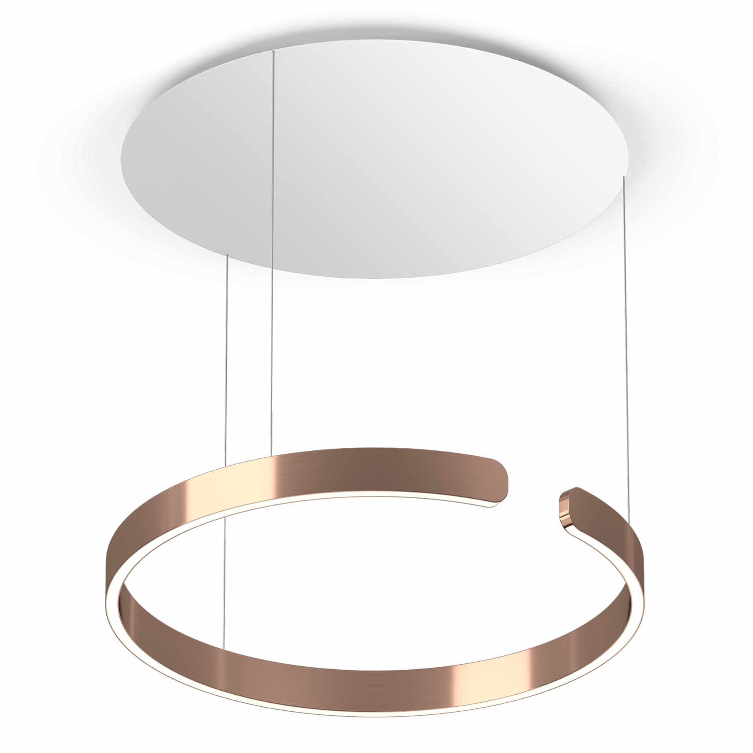 Mito Sospeso Up LED Pendelleuchte, Grösse d. 60 cm, Farbe rose gold, Kabellänge variabel Mito Sospeso Up LED Pendelleuchte, Grösse d. 60 cm, Farbe rose gold, Kabellänge variabel von Occhio
