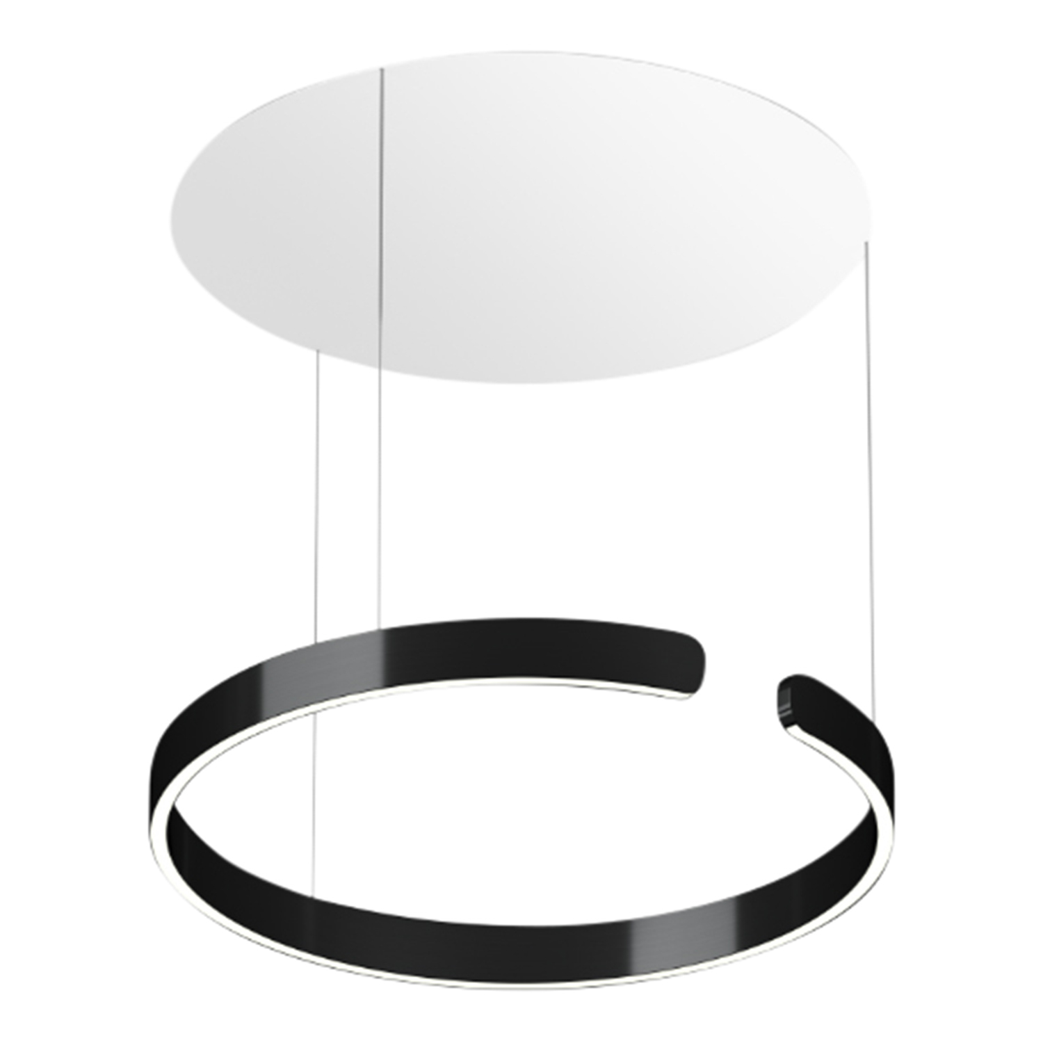Mito sospeso Up LED Pendelleuchte, Grösse d. 60 cm, Farbe black phantom, Kabellänge fix Mito sospeso Up LED Pendelleuchte, Grösse d. 60 cm, Farbe black phantom, Kabellänge fix von Occhio