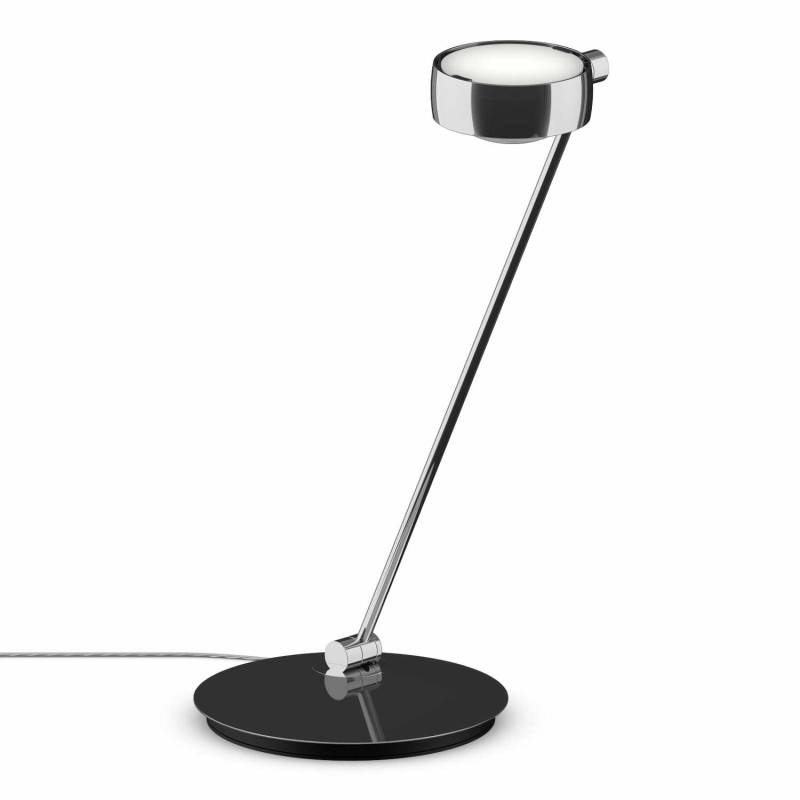 Sento Tavolo LED Tischleuchte, Grösse höhe 60 cm, Kopf / Body / Fuss chrom glanz, Ausrichtung links von Occhio