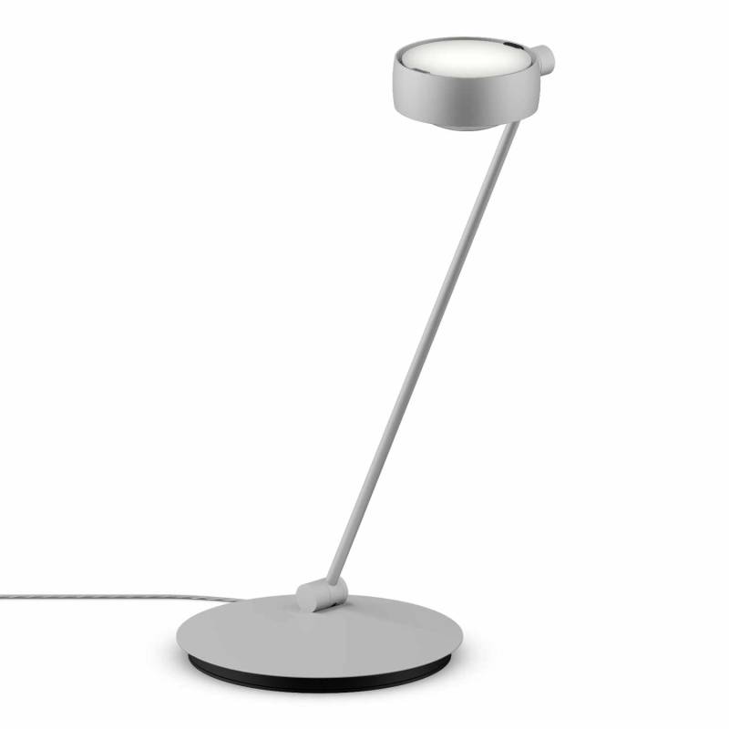 Sento Tavolo LED Tischleuchte, Grösse höhe 60 cm, Kopf / Body / Fuss chrom matt, Ausrichtung links von Occhio