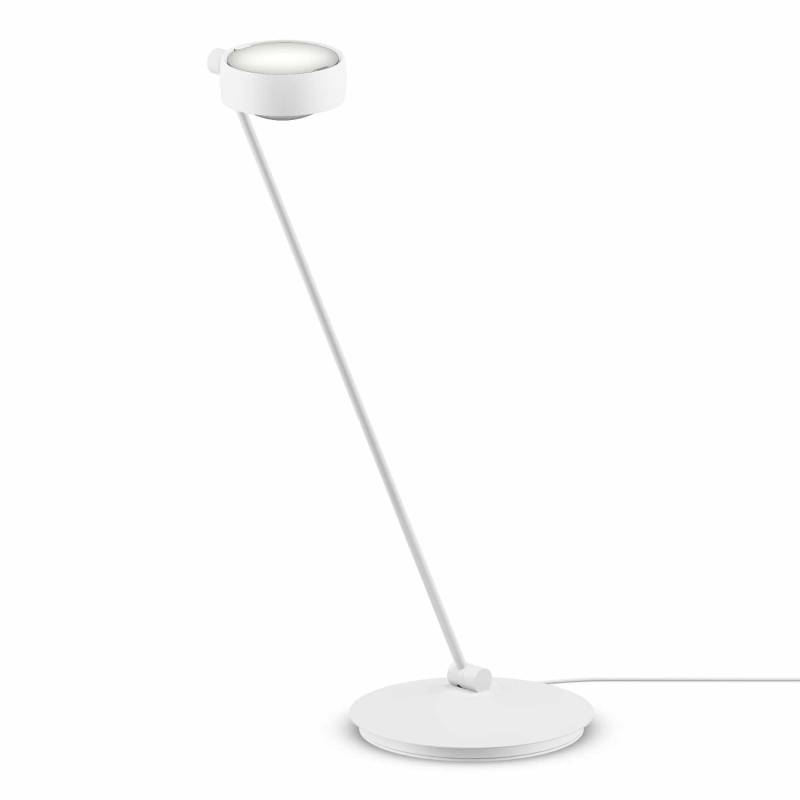 Sento Tavolo LED Tischleuchte, Grösse höhe 80 cm, Kopf / Body / Fuss weiss matt, Ausrichtung rechts von Occhio