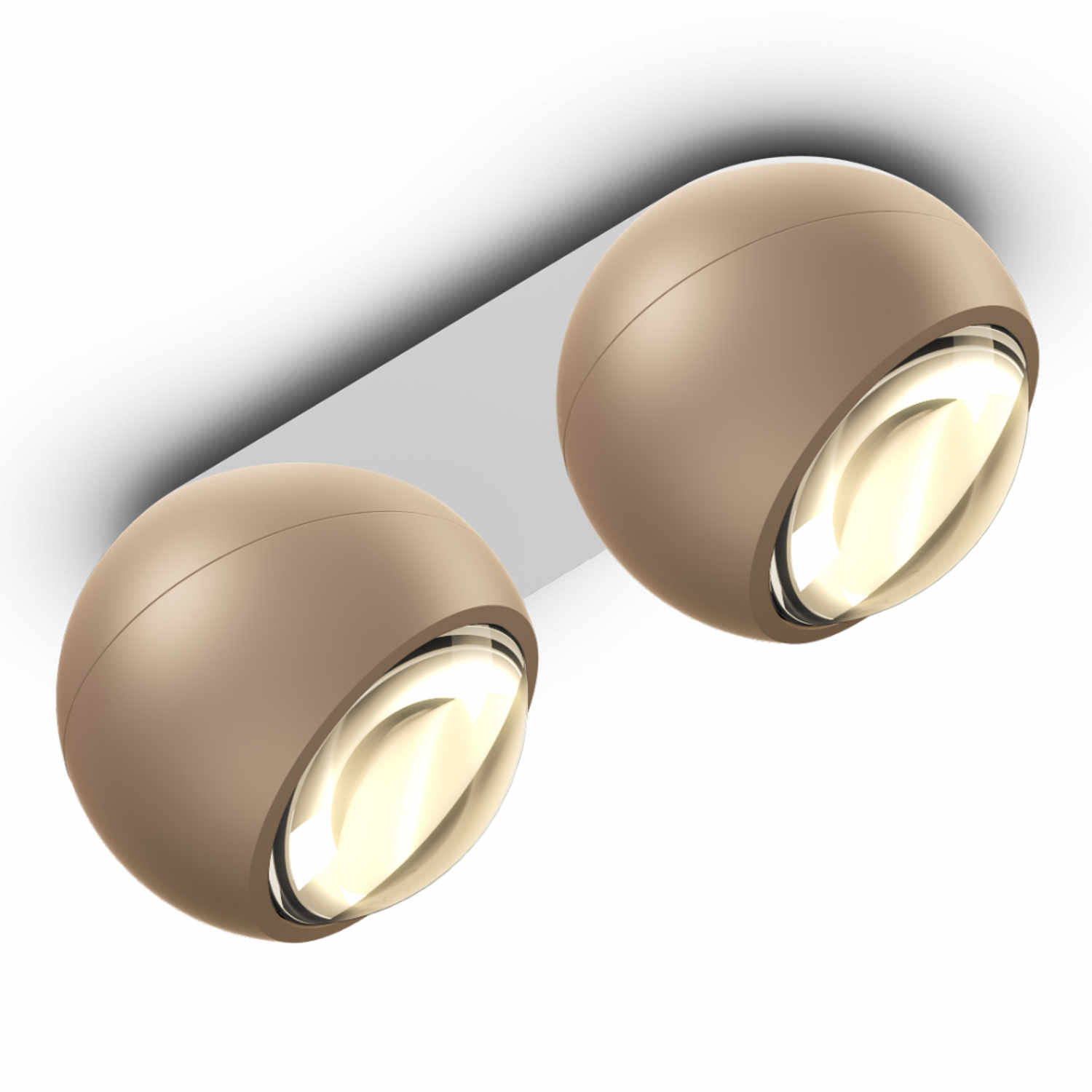 ìo Spotlight giro doppio LED Deckenleuchte, Kopf / Base gold matt/weiss matt ìo Spotlight giro doppio LED Deckenleuchte, Kopf / Base gold matt/weiss matt von Occhio
