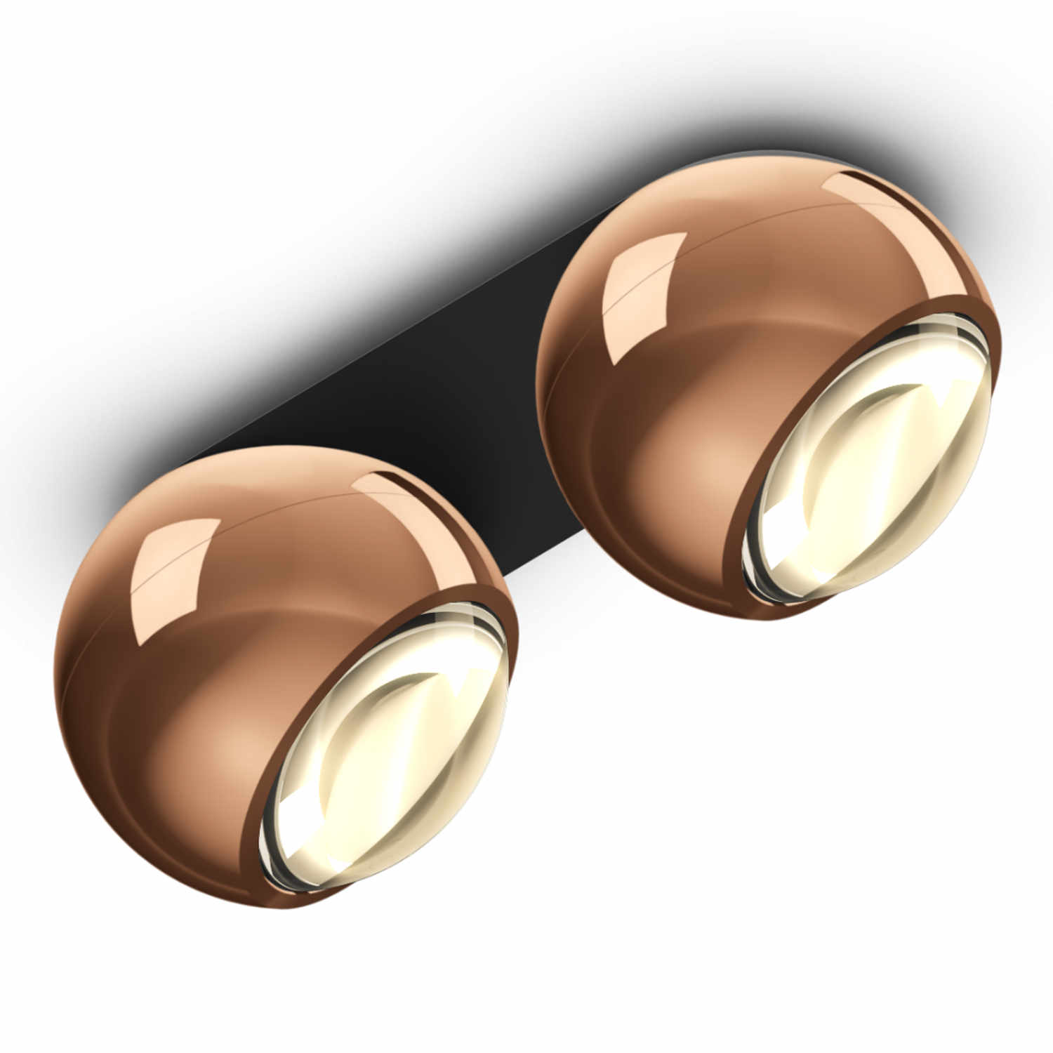 ìo Spotlight giro doppio LED Deckenleuchte, Kopf / Base rose gold/schwarz matt ìo Spotlight giro doppio LED Deckenleuchte, Kopf / Base rose gold/schwarz matt von Occhio