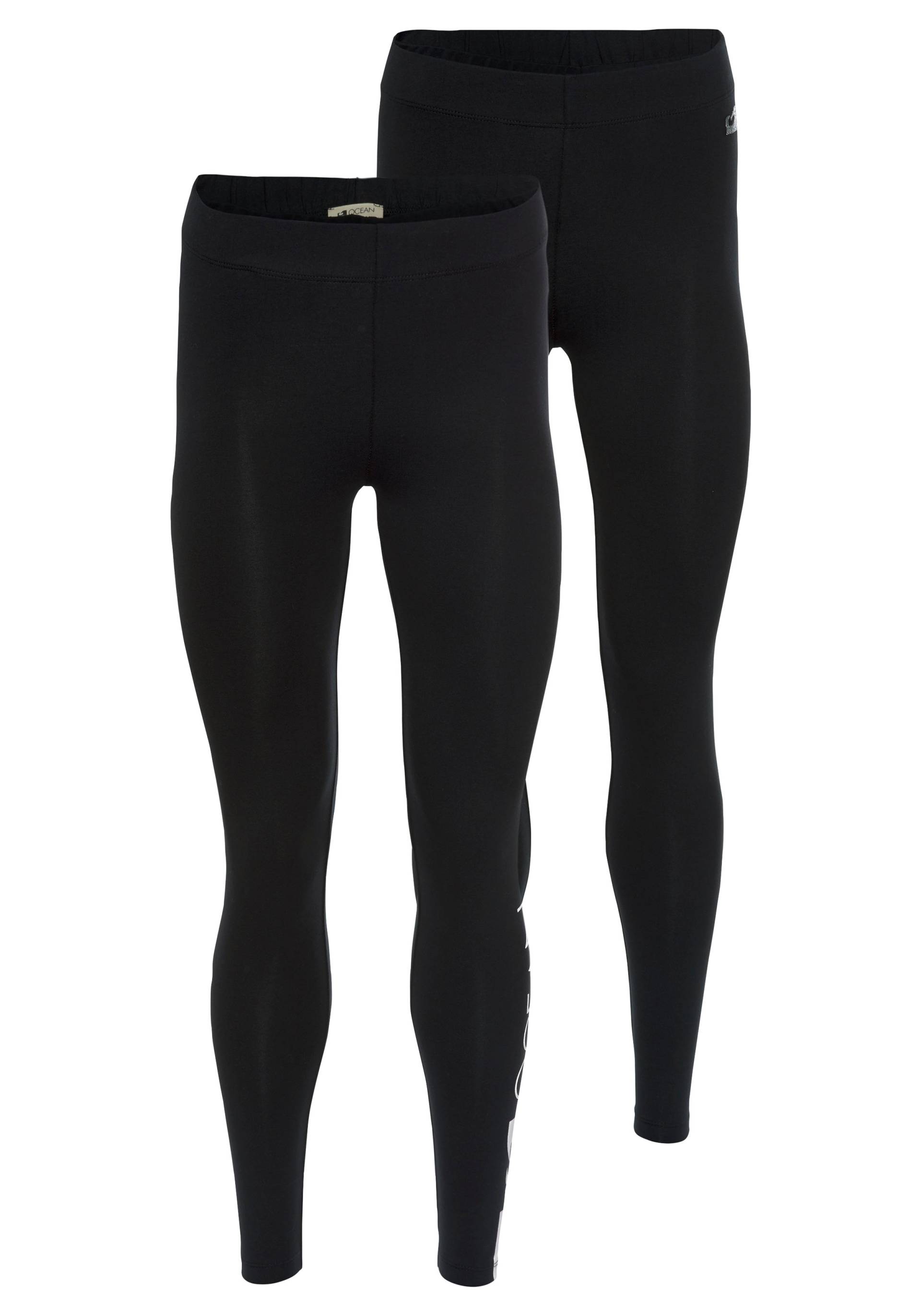 Ocean Sportswear Leggings, (Packung, 2er-Pack), mit Kontraststreifen und Logodruck von Ocean Sportswear