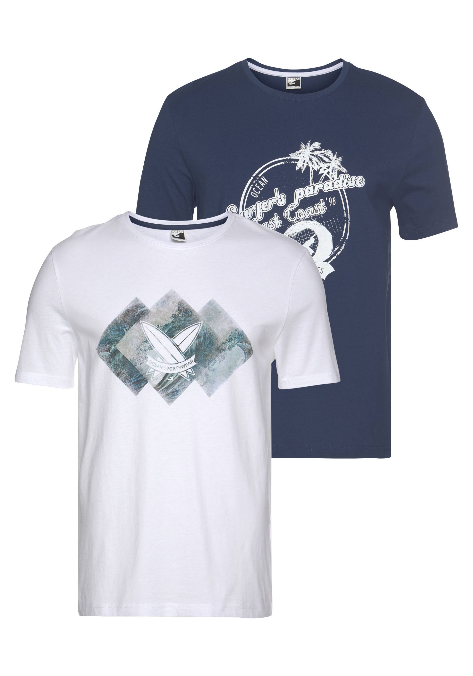 Ocean Sportswear T-Shirt »Essentials T-Shirts«, kurzärmelig, schmal geschnitten, mit Print, Rundhalsausschnitt von Ocean Sportswear