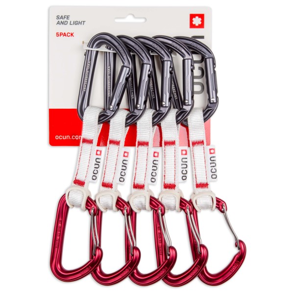 Ocun - Hawk QD Combi Bio-Dyn-Ring 15 mm - Express-Set Gr 10 cm - 6er-Pack grau;weiß von Ocun