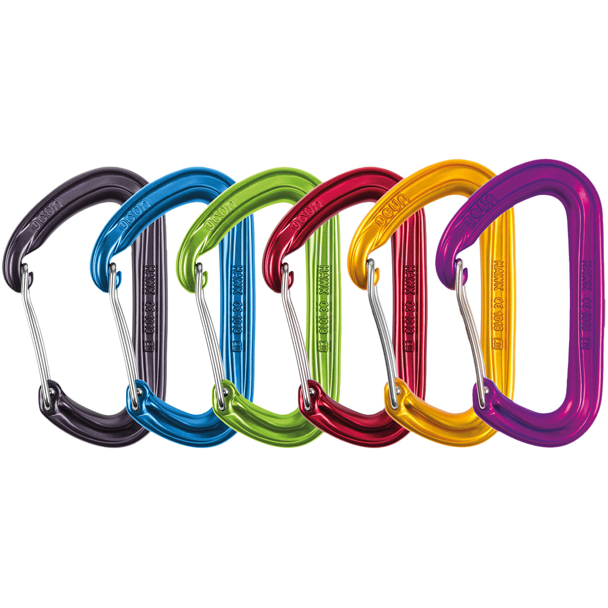 Ocun Hawk Wire Karabiner 6er Pack von Ocun