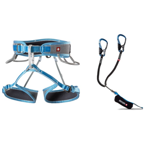 Ocun - Via Ferrata Twist Tech Captur Pro Swivel Set - Kletterset Gr L-XL;M-L;XS-M grau/blau von Ocun