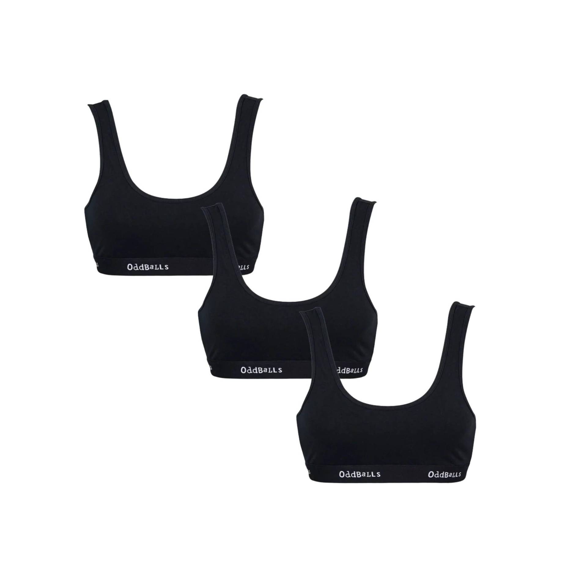 Bralette (3erpack) Damen Schwarz L von OddBalls