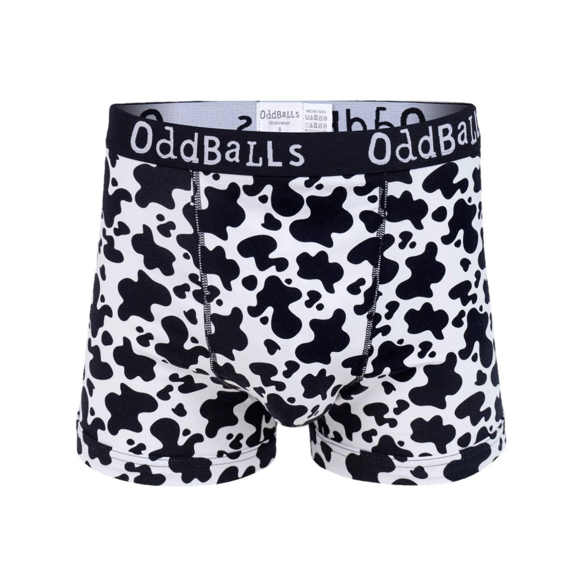 Fat Cow Boxershorts Herren Schwarz L von OddBalls