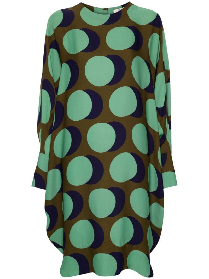 Odeeh double dot print dress - Green von Odeeh