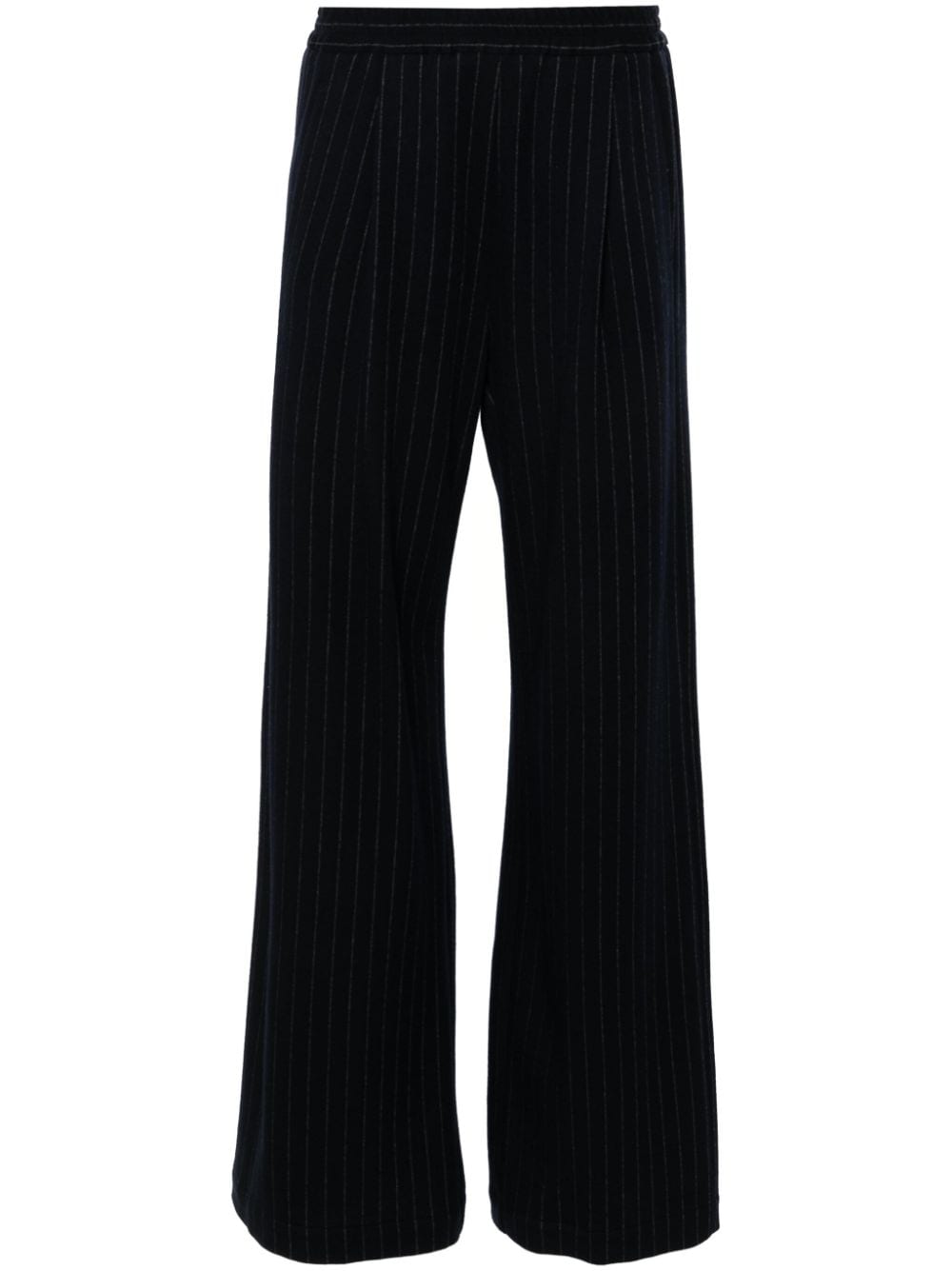 Odeeh pinstriped pleated palazzo pants - Blue von Odeeh