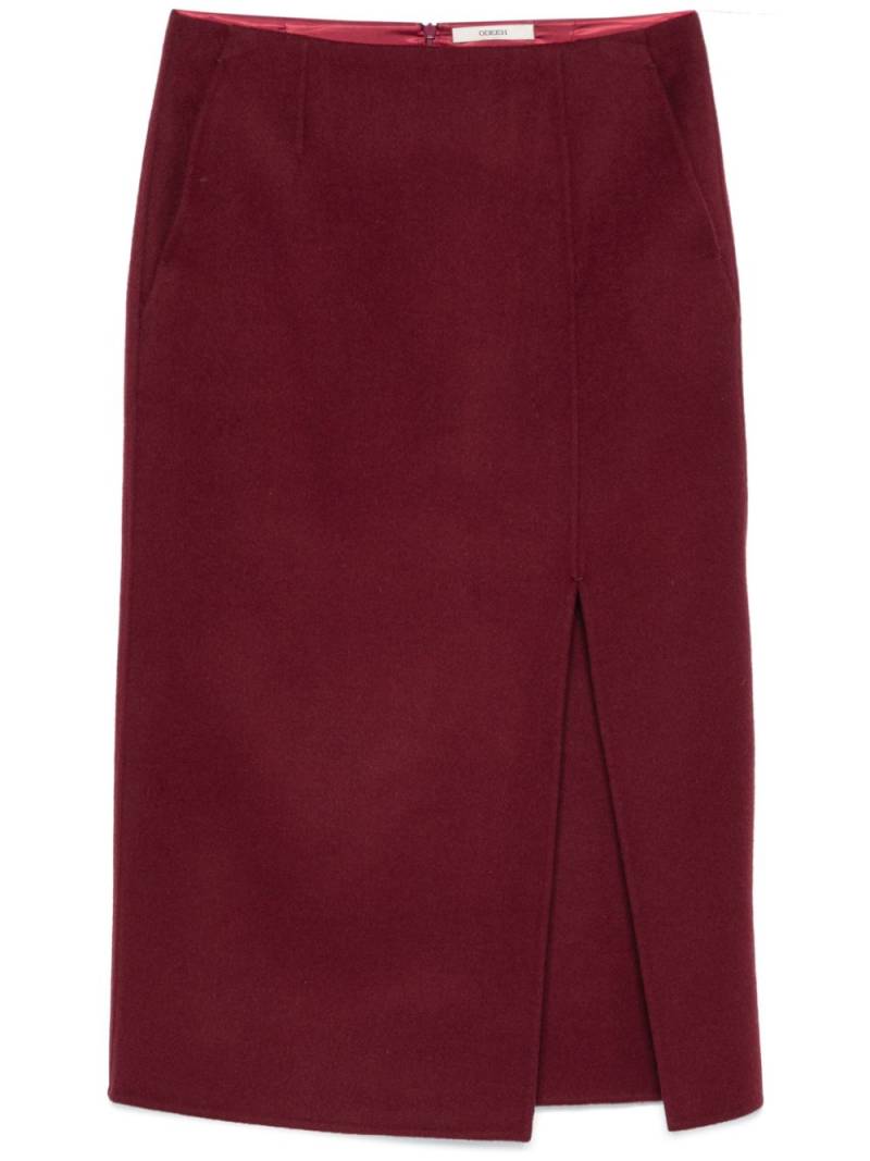 Odeeh slited midi skirt - Red von Odeeh