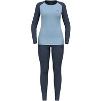 ODLO Damen Funktionswäsche Set ACTIVE WARM ECO blau | L von Odlo