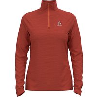 ODLO Damen Ski Unterzieher Millennium Element 1/2 Zip dunkelrot | L von Odlo