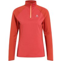 ODLO Damen Unterzieh Zipshirt Essentials Ceramiwarm dunkelrot | M von Odlo