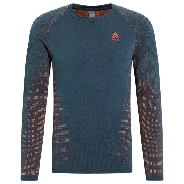 Odlo - Base Layer Top Crew Neck L/S Performance Warm Eco - Kunstfaserunterwäsche Gr L blau von Odlo