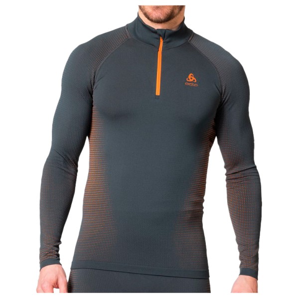 Odlo - Base Layer Top Turtle Neck L/S Half Zip Performa - Kunstfaserunterwäsche Gr M blau von Odlo