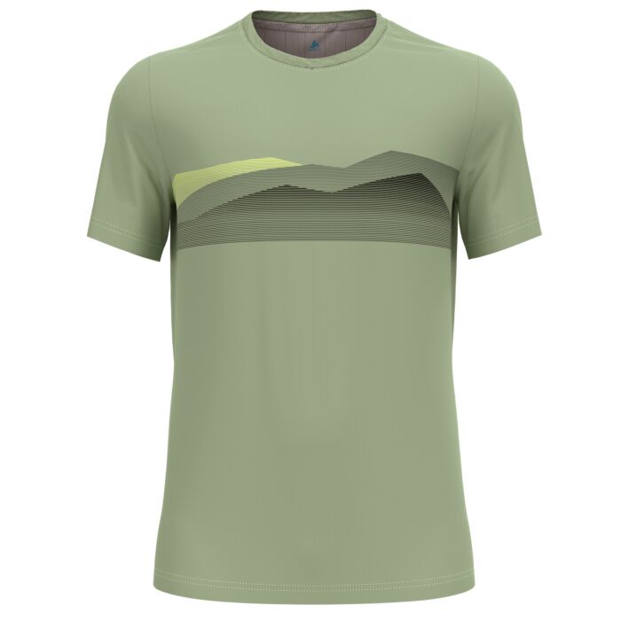 Odlo F–Dry Ridgeline Print T-Shirt, grün, XL von Odlo