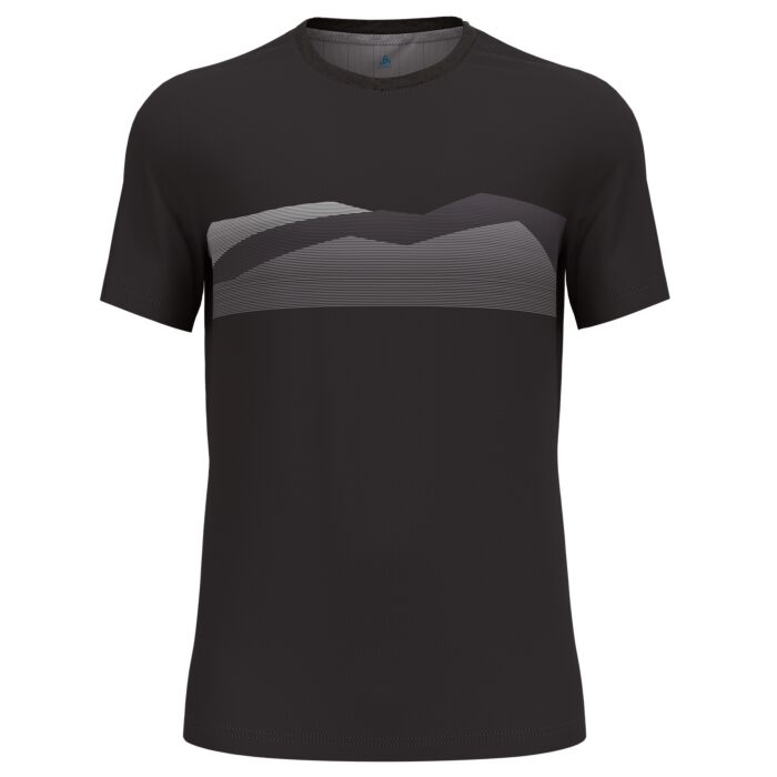 Odlo F–Dry Ridgeline Print T-Shirt, schwarz, M von Odlo