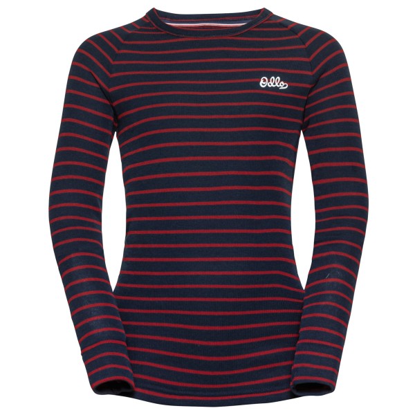 Odlo - Kid's Active Warm Originals Stripes Crew Neck L/S - Kunstfaserunterwäsche Gr 116;128;140;152 blau von Odlo