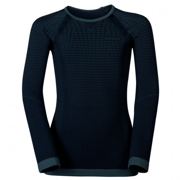 Odlo - Kid's BL Top Crew Neck L/S Performance Warm - Kunstfaserunterwäsche Gr 116/128;140;152/164 schwarz/blau;türkis von Odlo