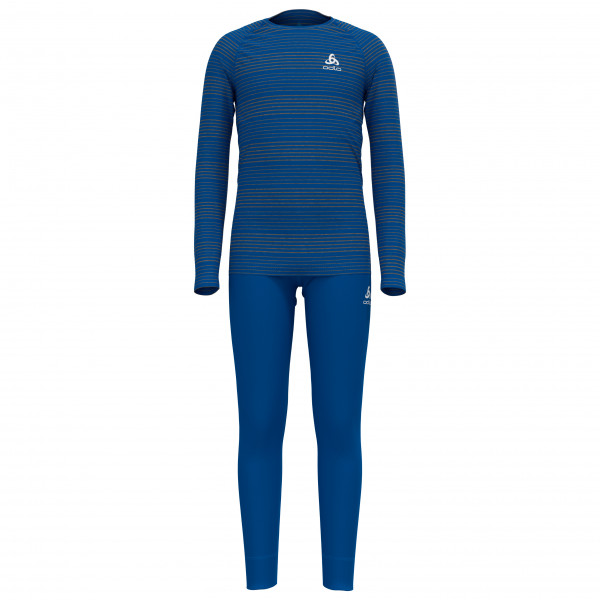 Odlo - Kid's Long Active Warm Eco Set - Kunstfaserunterwäsche Gr 104;116;128;140 blau;grau von Odlo