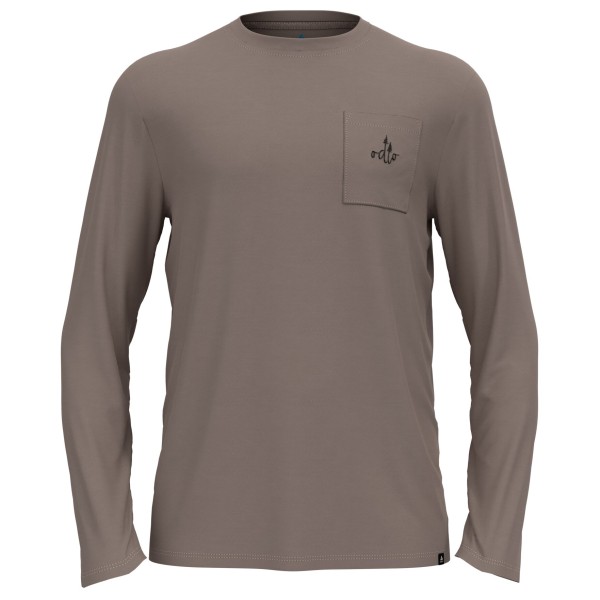 Odlo - Merino 200 Pocket T-Shirt Crew Neck L/S - Merinoshirt Gr L;M;XL braun/grau;schwarz von Odlo