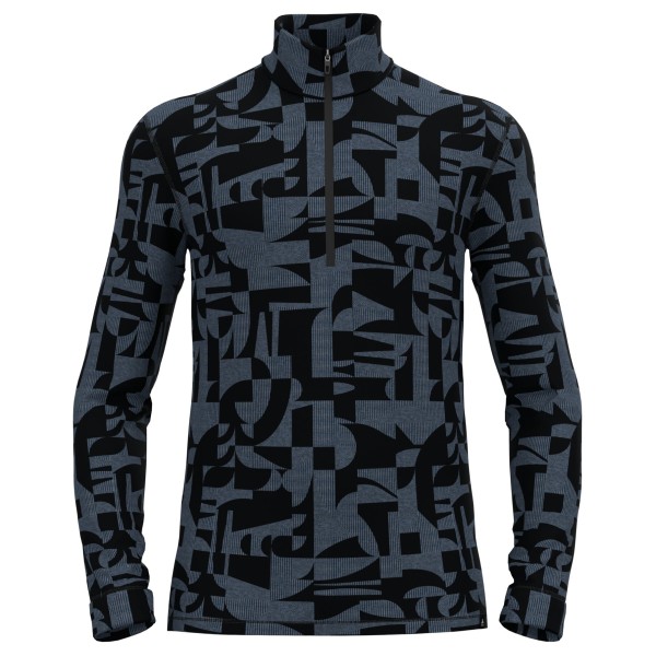 Odlo - Merino Heritage Bl Top Turtle Neck L/S Half Zip - Merinounterwäsche Gr L schwarz/blau von Odlo