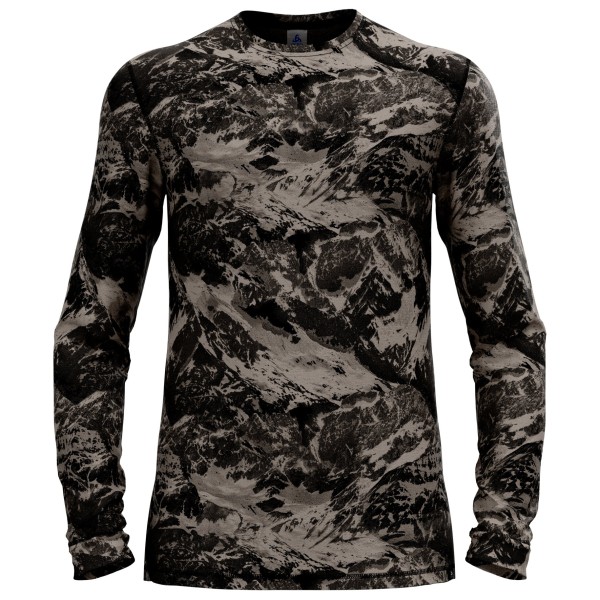 Odlo - Merino Mountains Bl Top Crew Neck L/S - Merinounterwäsche Gr L schwarz von Odlo