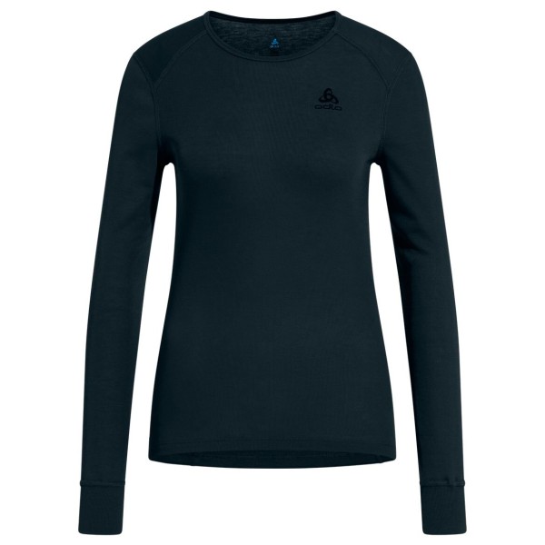 Odlo - Women's BL Top Crew Neck L/S Active Warm Eco - Kunstfaserunterwäsche Gr L schwarz/blau von Odlo