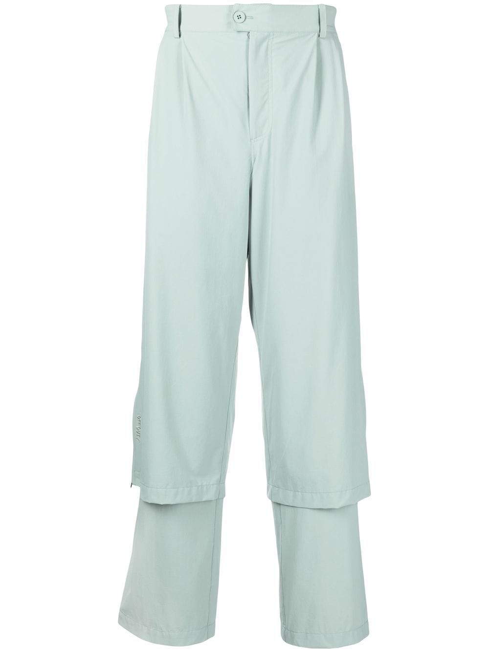 Off Duty Ocie layered straight-leg trousers - Green von Off Duty