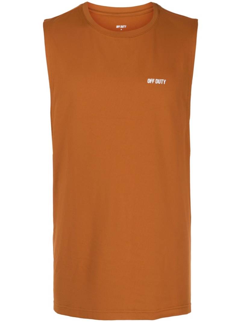 Off Duty Rigg Active muscle tank top - Brown von Off Duty