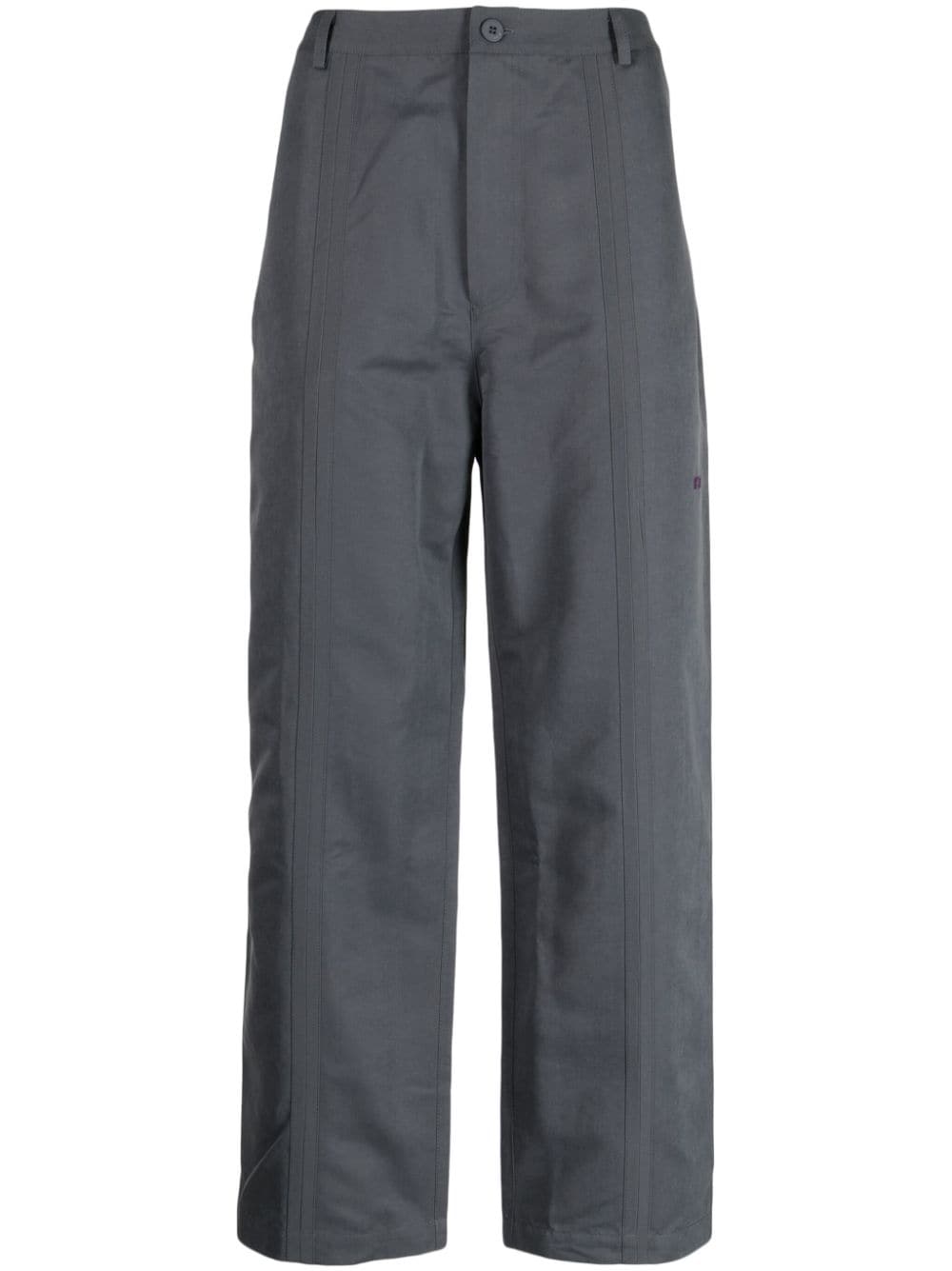 Off Duty logo-embroidered straight-leg trousers - Grey von Off Duty