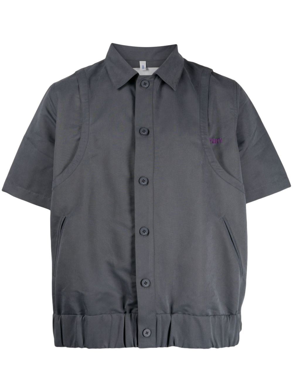 Off Duty panelled short-sleeve shirt - Grey von Off Duty