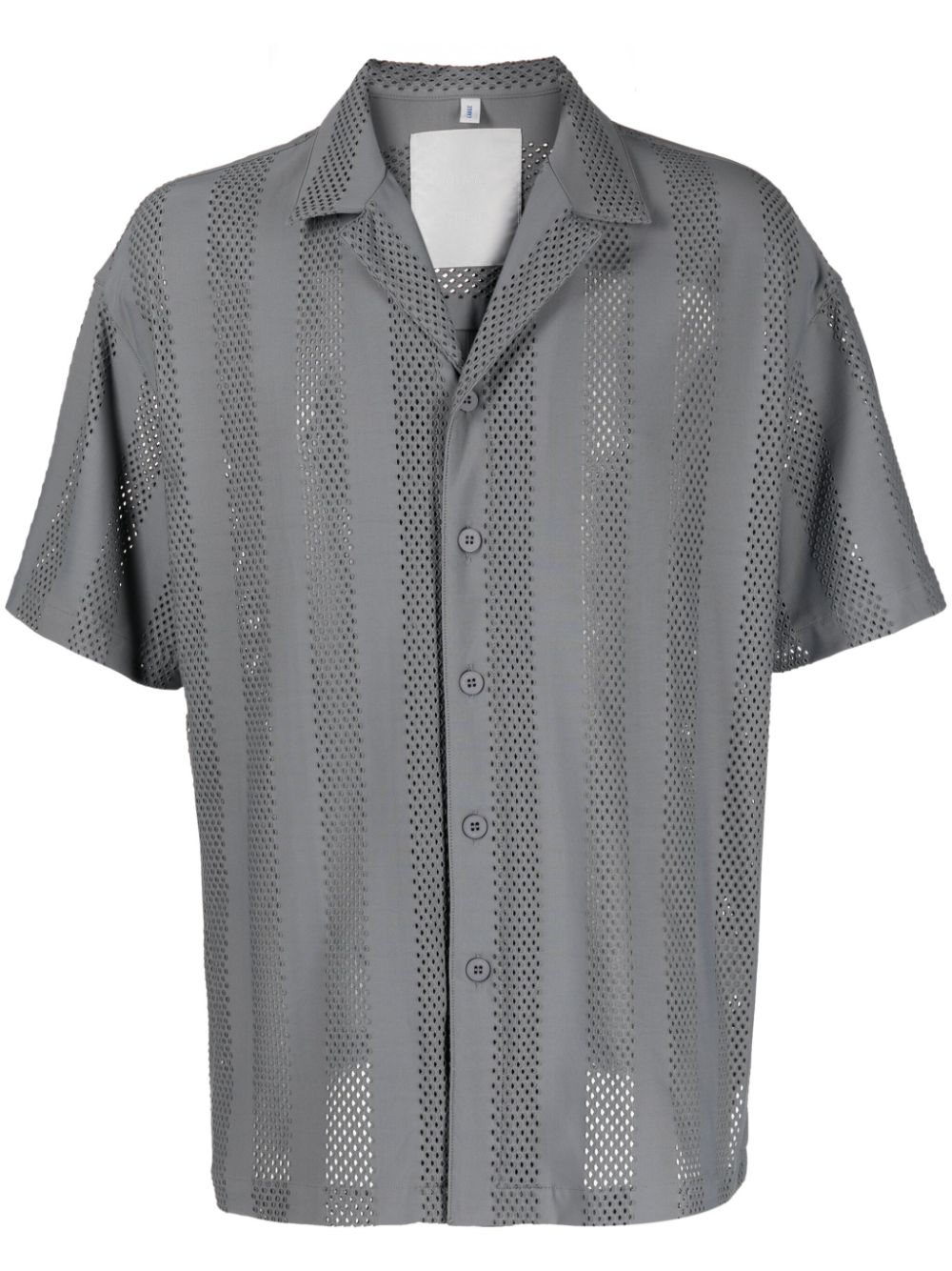 Off Duty perforated short-sleeve shirt - Grey von Off Duty