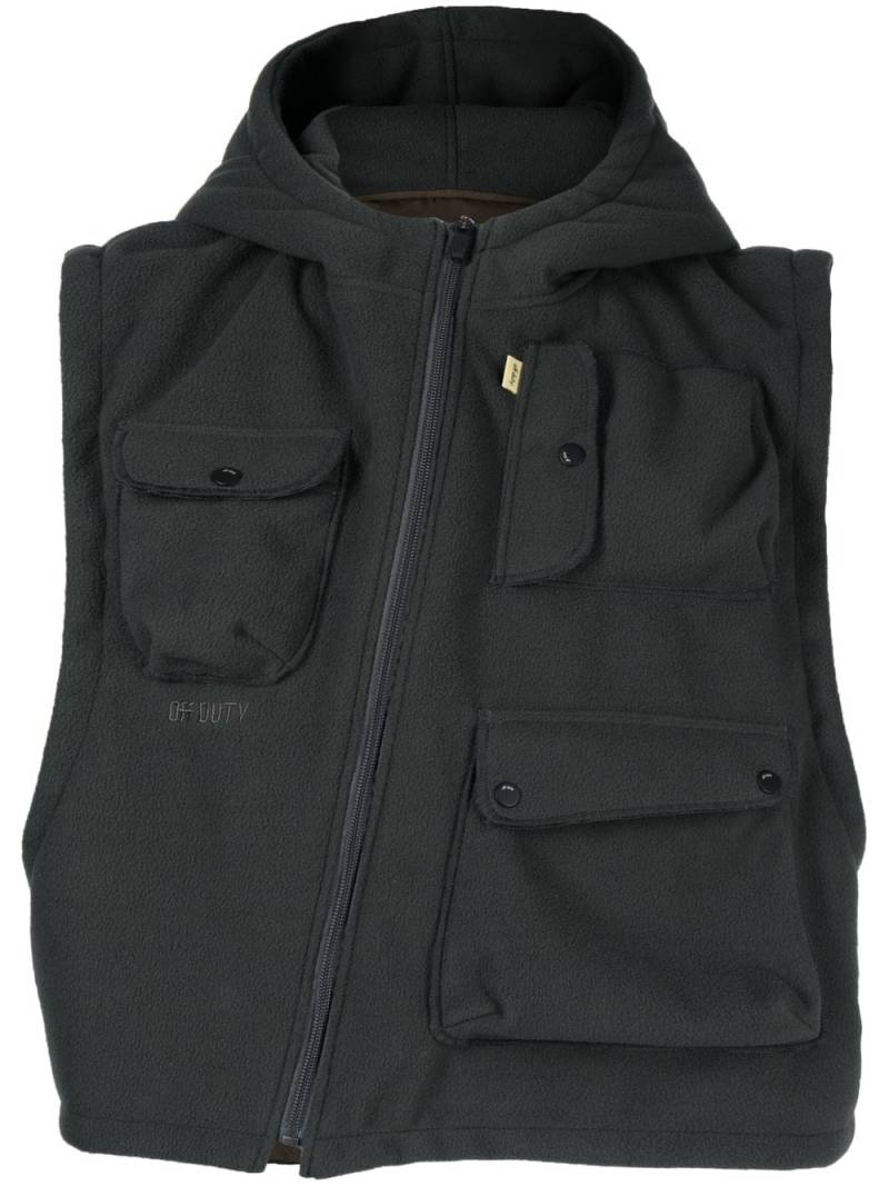 Off Duty zip-up hooded vest - Green von Off Duty