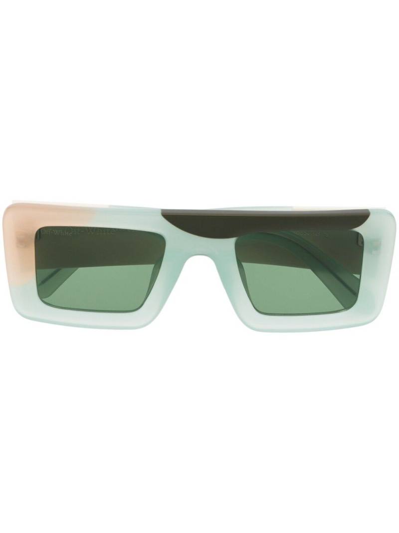 Off-White Eyewear Seattle rectangle-frame sunglasses - Green von Off-White Eyewear