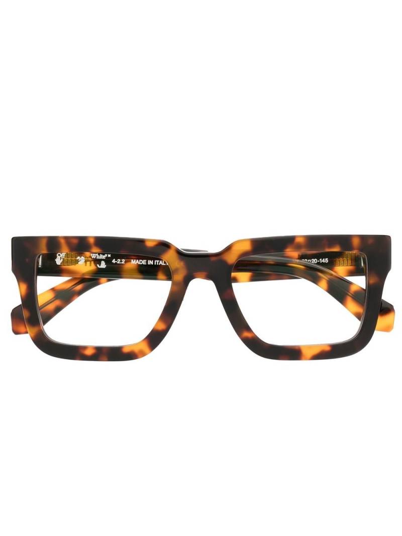 Off-White Eyewear square-frame glasses - Brown von Off-White Eyewear