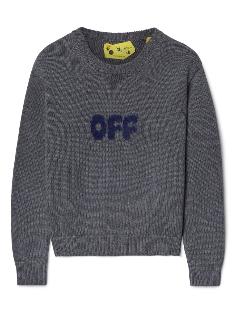 Off-White Kids Arrow Chunky brushed-logo jumper - Grey von Off-White Kids