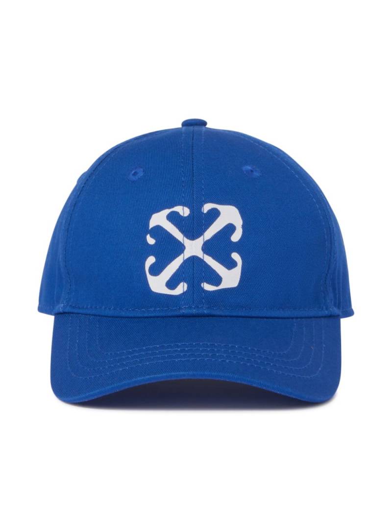 Off-White Kids Arrow-print cotton baseball cap - Blue von Off-White Kids