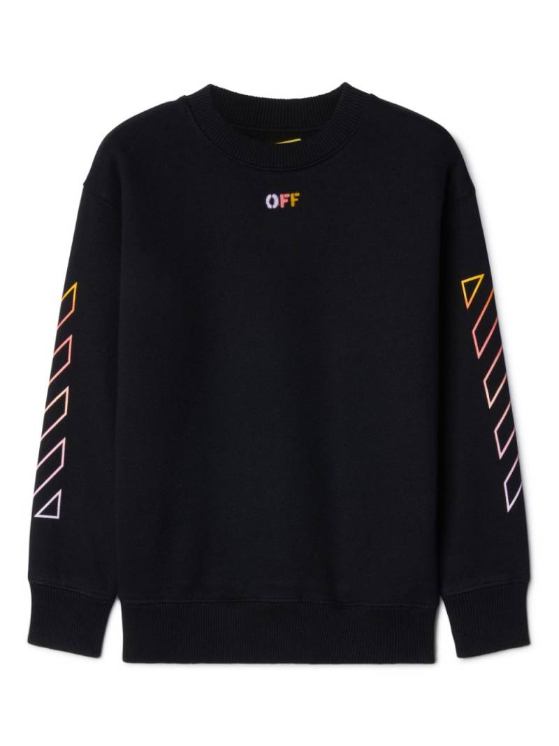 Off-White Kids Arrow-print cotton sweatshirt - Black von Off-White Kids