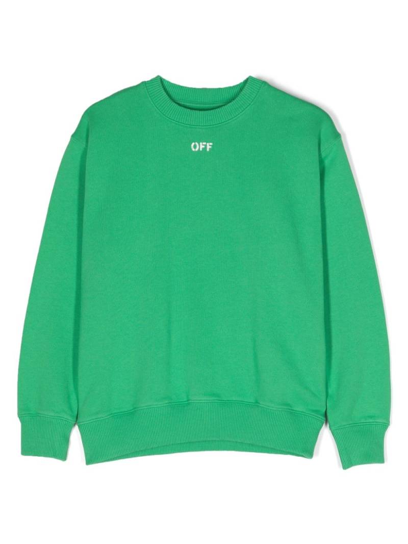 Off-White Kids Arrow-print cotton sweatshirt - Green von Off-White Kids