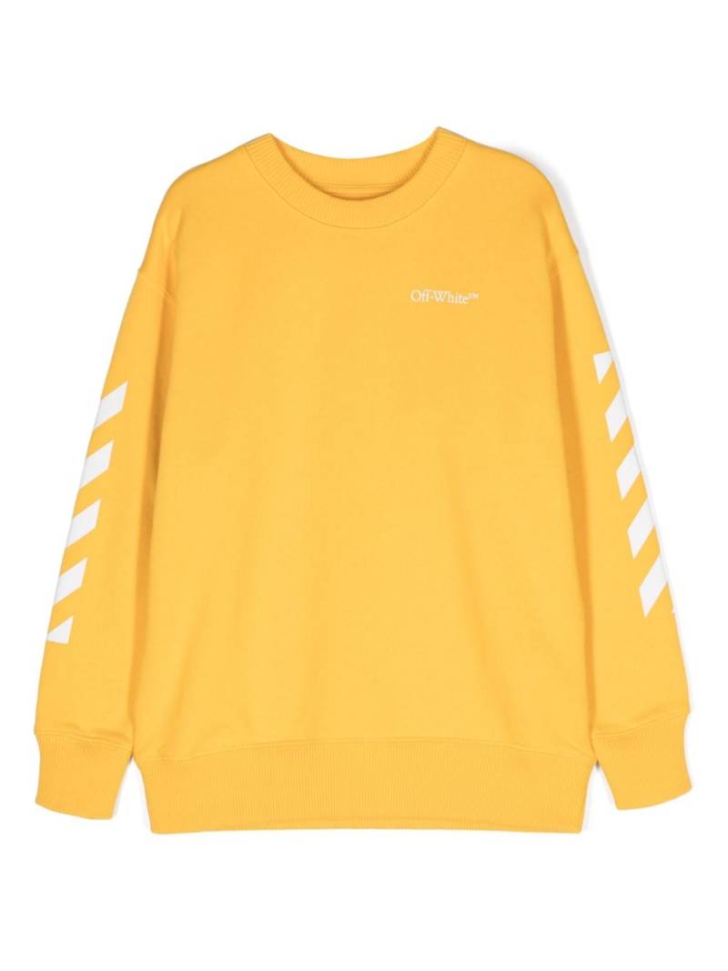 Off-White Kids Arrow-print cotton sweatshirt - Yellow von Off-White Kids