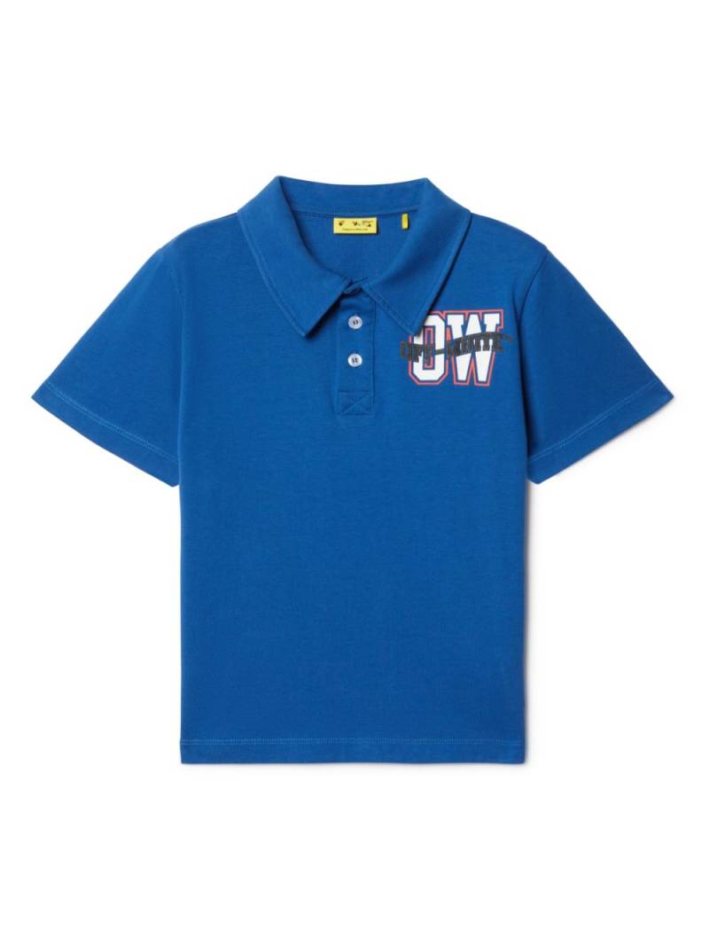 Off-White Kids Arrow varsity polo - Blue von Off-White Kids