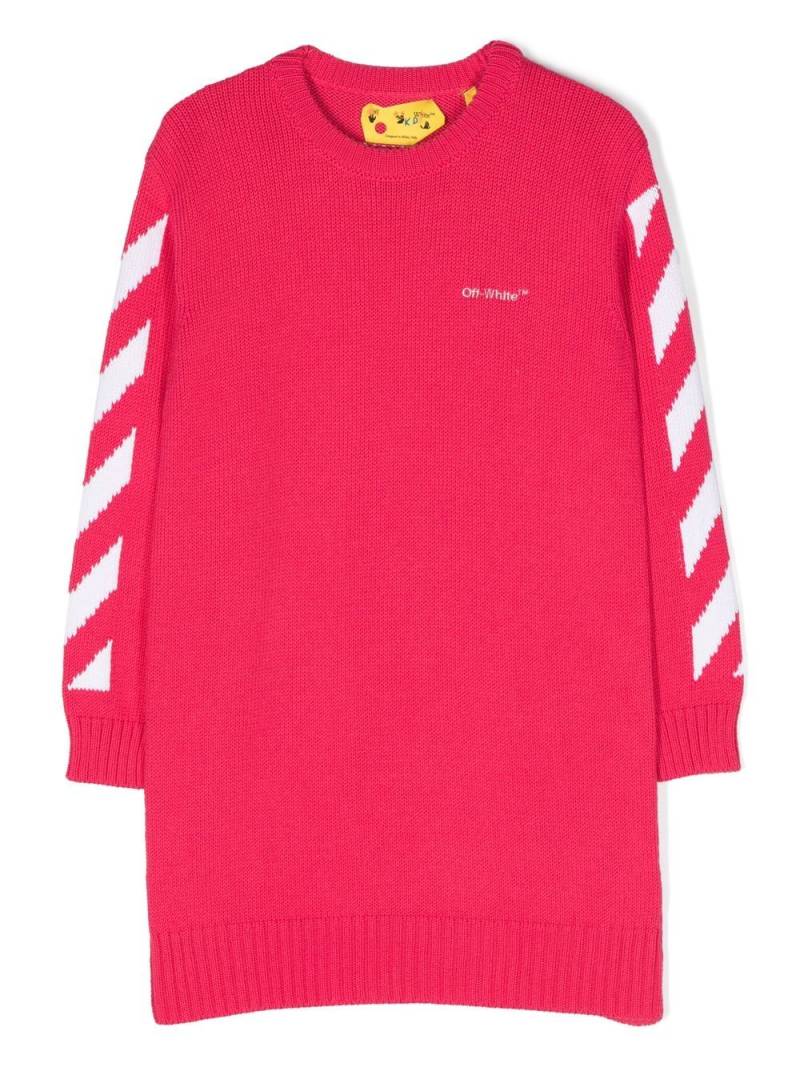 Off-White Kids Arrows-print long-sleeved T-shirt dress - Pink von Off-White Kids