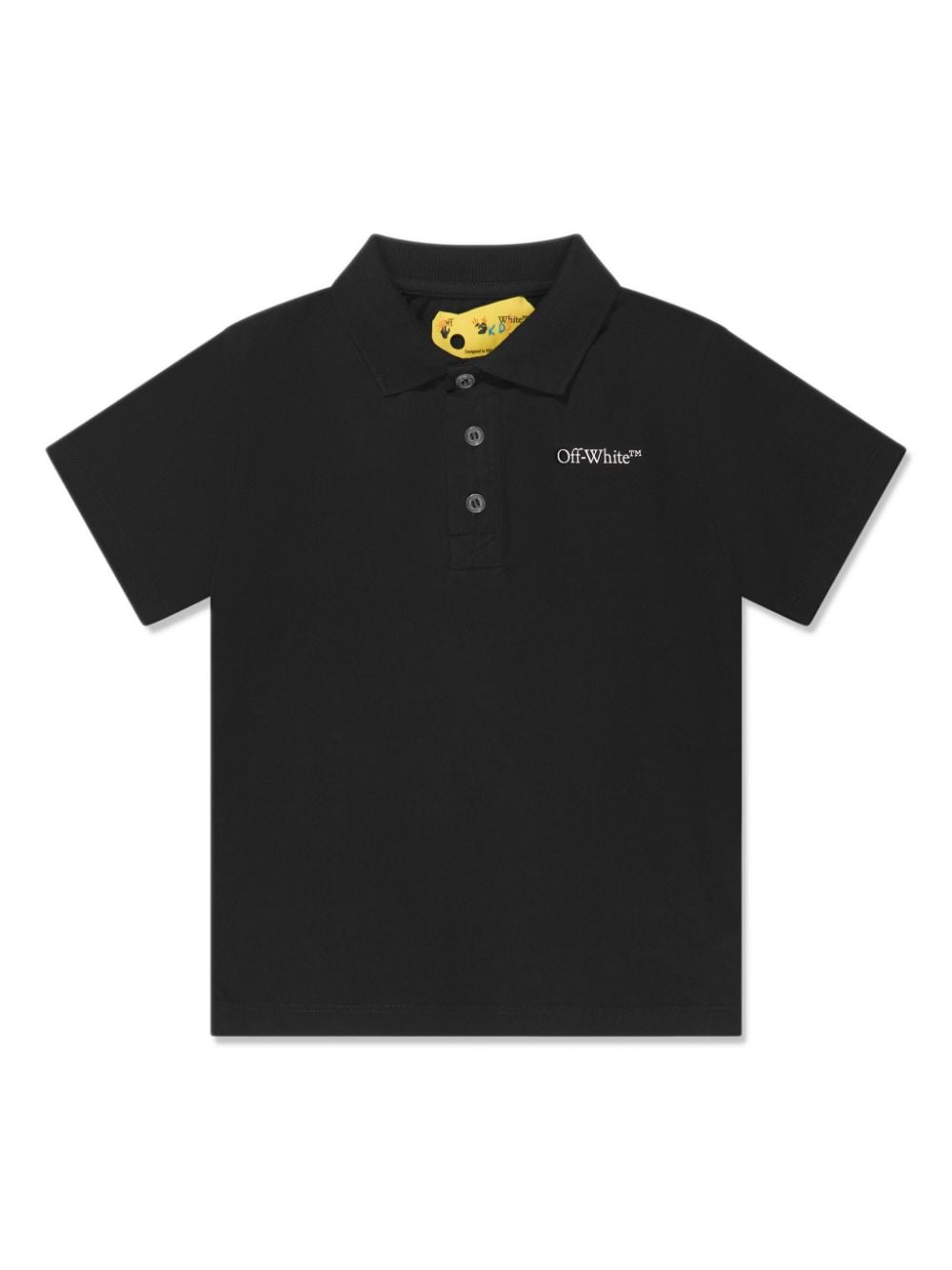 Off-White Kids Arrows-print organic cotton polo shirt - Black von Off-White Kids